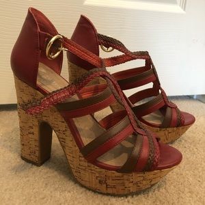 BCBGeneration Platform Cork Heels